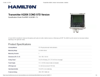 Thumbnail of document Transmitters H220 X Sensor Communication Hamilton 20375